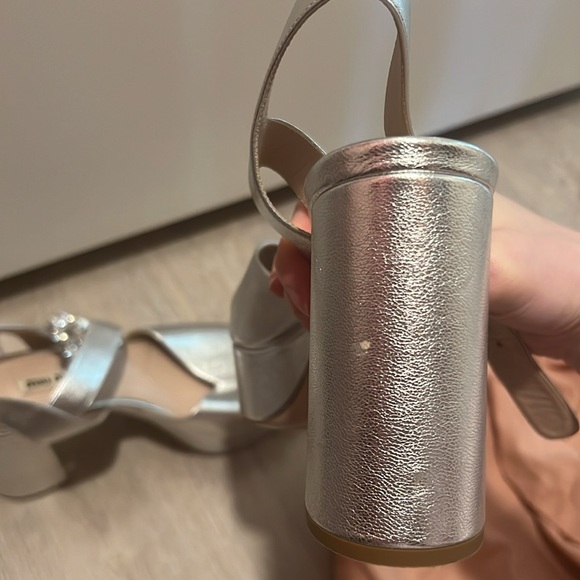 Miu Miu silver platform sandals - Picture 3 of 4